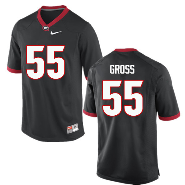 Georgia Bulldogs #55 Jacob Gross College Football Jerseys-Black